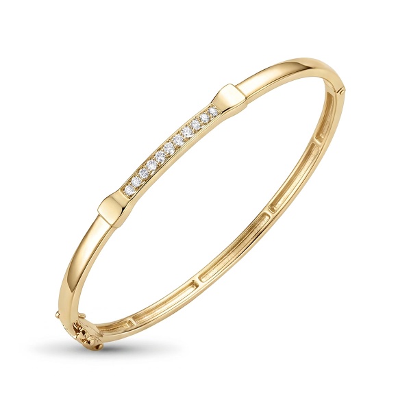 Браслет из желтого золота с бриллиантами