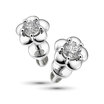 Серьги из белого золота с бриллиантами