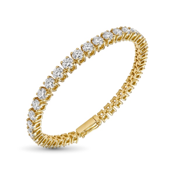 Браслет из желтого золота с бриллиантами