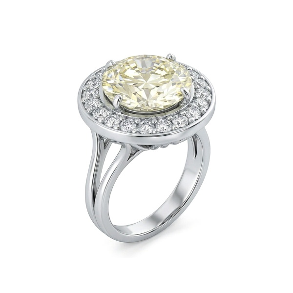 Кольцо из белого золота с бриллиантами