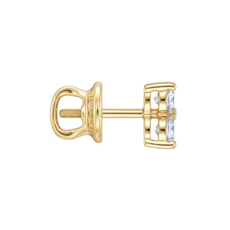 Серьги из желтого золота с бриллиантами