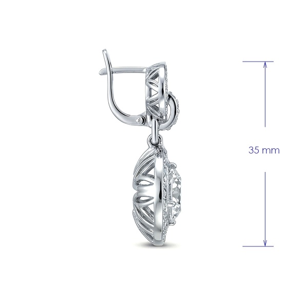 Серьги из белого золота с бриллиантами