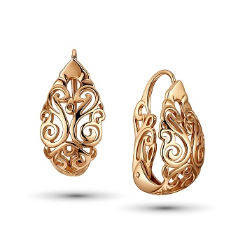 Серьги из красного золота