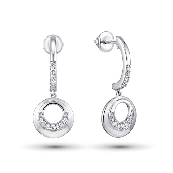 Серьги из платины с бриллиантами