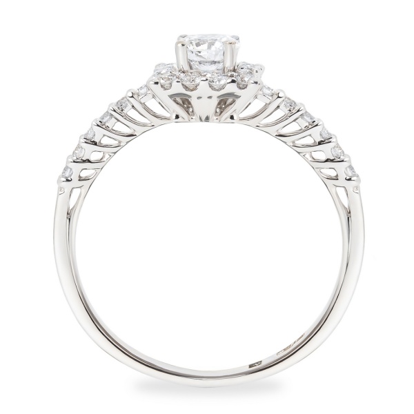 Кольцо из белого золота с бриллиантами