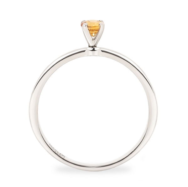 Кольцо из белого золота с сапфиром и бриллиантами