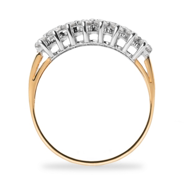 Кольцо из комбинированного золота с бриллиантами