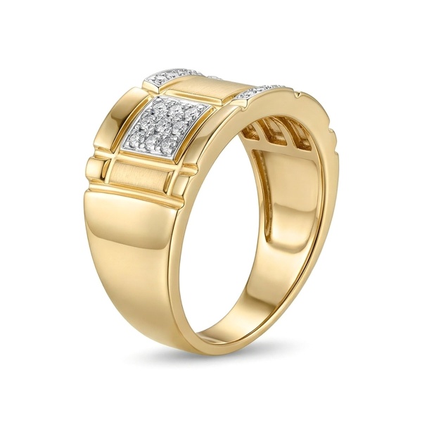 Кольцо из желтого золота с бриллиантами