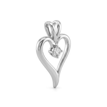 Подвеска из родированного золота с бриллиантами