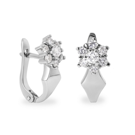 Серьги из белого золота с бриллиантами