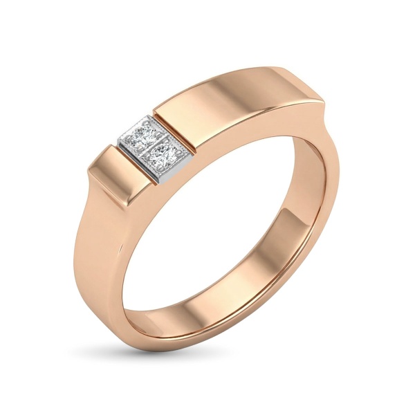 Кольцо из красного золота с бриллиантами