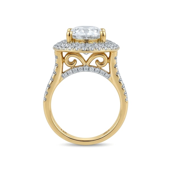 Кольцо из желтого золота с бриллиантами