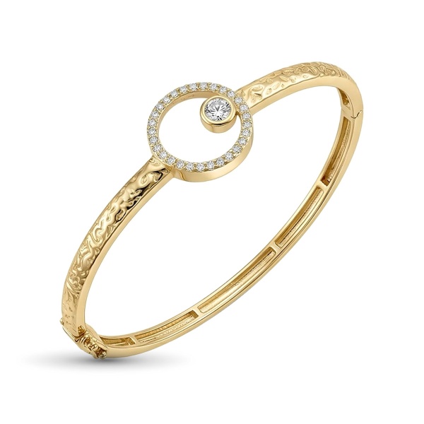 Браслет из желтого золота с бриллиантами