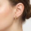 Серьги из желтого золота с самородком
