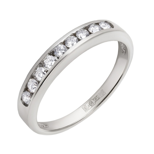 Кольцо из белого золота с бриллиантами