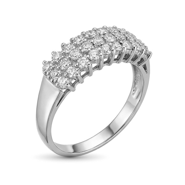 Кольцо из белого золота с бриллиантами