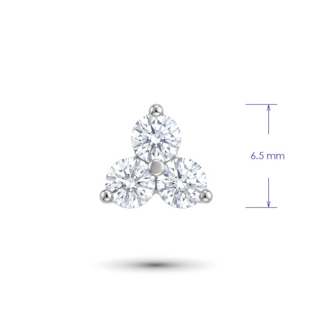 Серьги из родированного золота с бриллиантами