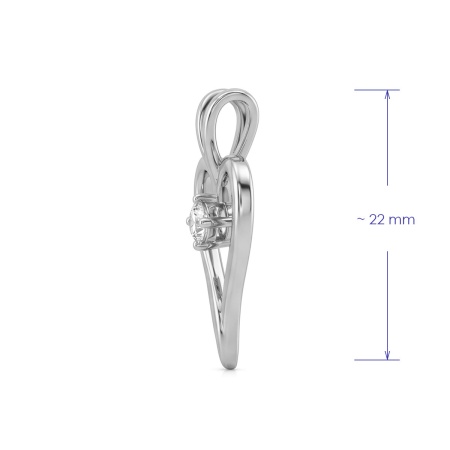 Подвеска из родированного золота с бриллиантами