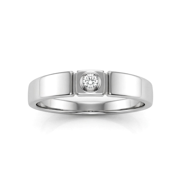 Кольцо из белого золота с бриллиантом