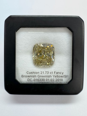 Бриллиант кушон 21,730 карат