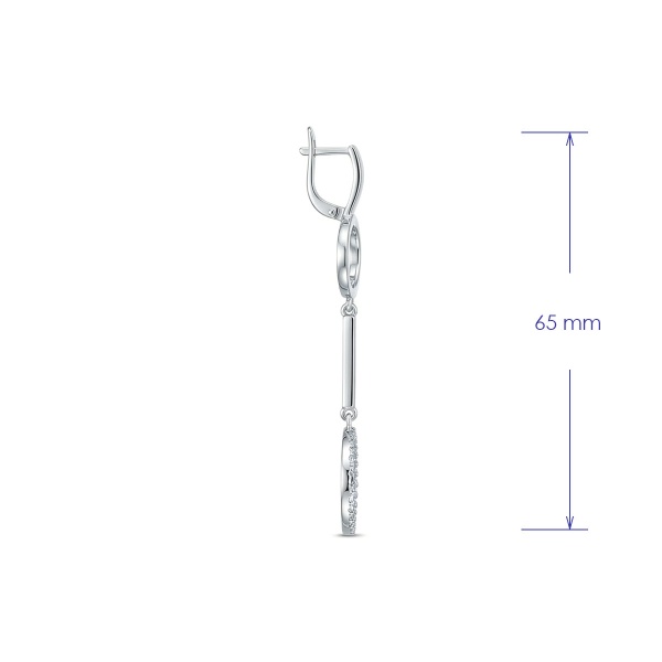 Серьги из белого золота с бриллиантами