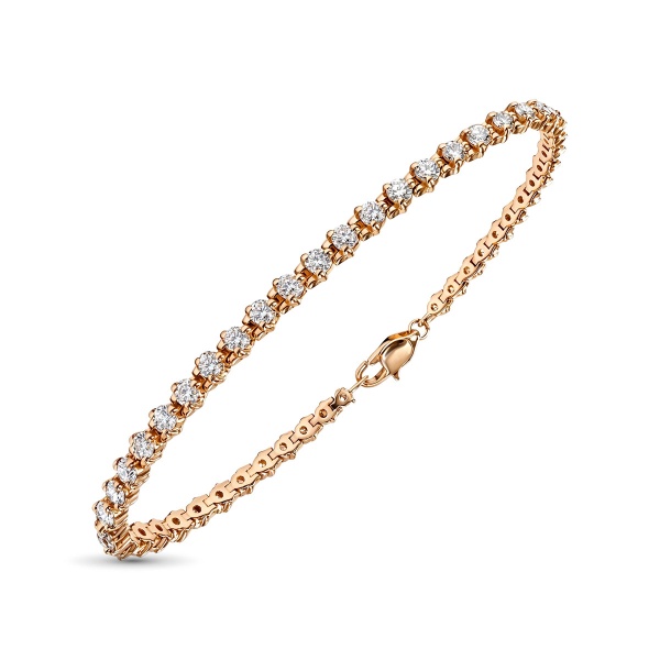 Браслет из красного золота с бриллиантами