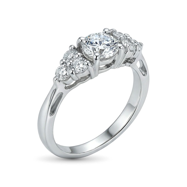 Кольцо из белого золота с бриллиантами