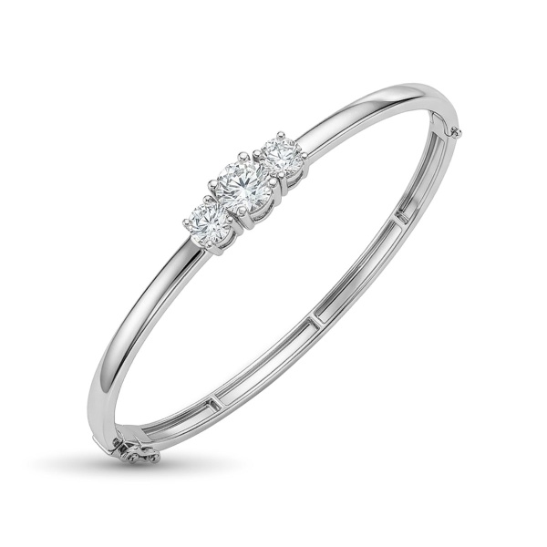 Браслет из родированного золота с бриллиантами