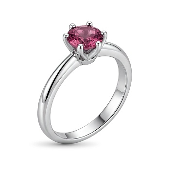 Кольцо из родированного золота с турмалинами