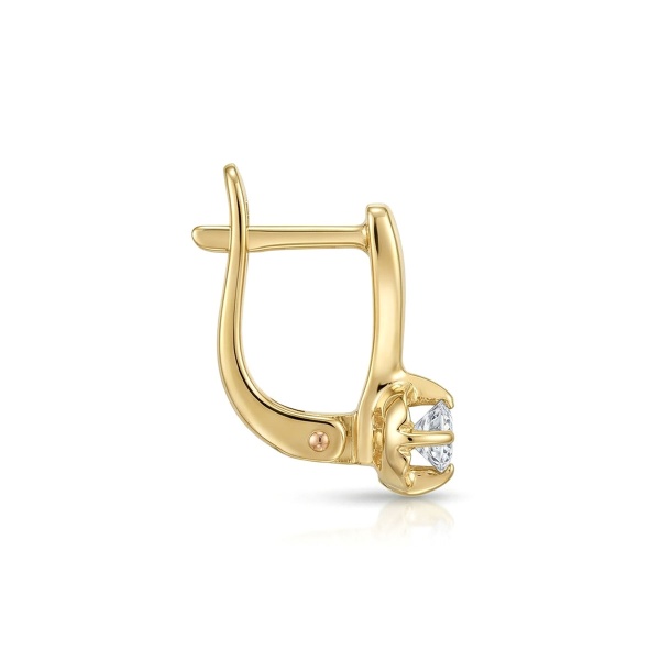 Серьги из желтого золота с бриллиантами