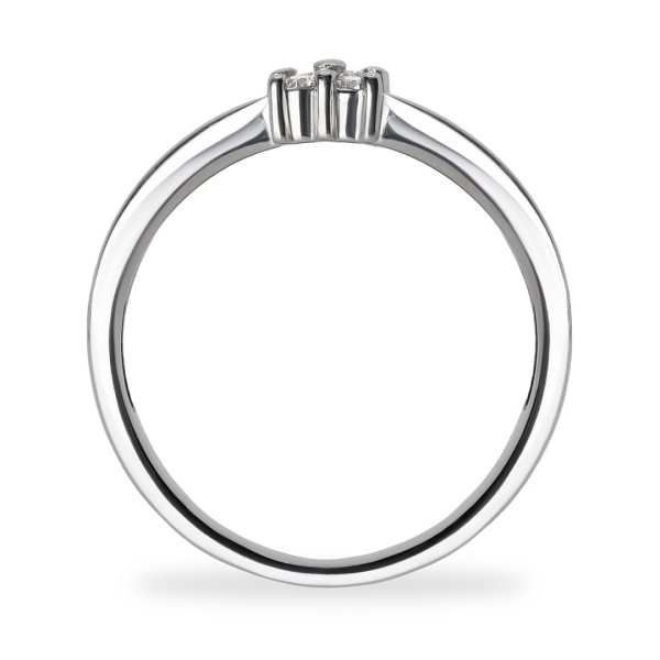 Кольцо из белого золота с бриллиантами