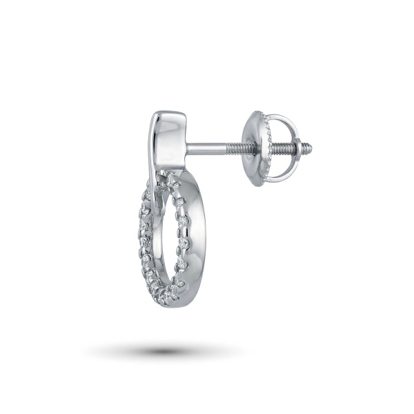 Серьги из белого золота с бриллиантами