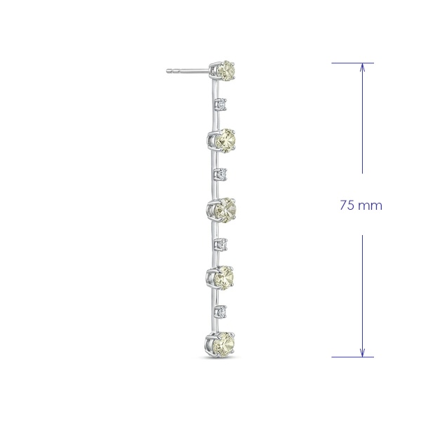 Серьги из белого золота с бриллиантами