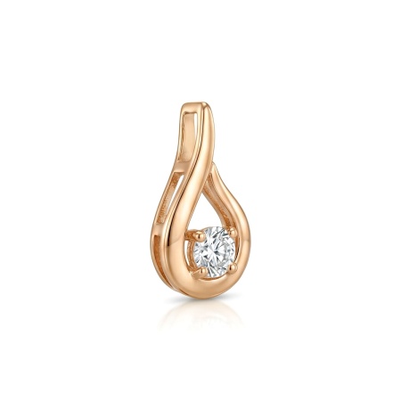 Подвеска из красного золота с бриллиантами
