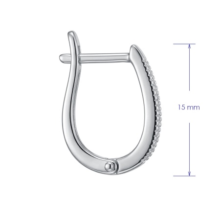 Серьги из родированного золота с бриллиантами