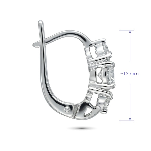 Серьги из белого золота с бриллиантами