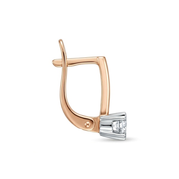 Серьги из комбинированного золота с бриллиантами