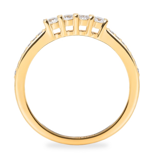 Кольцо из желтого золота с бриллиантами