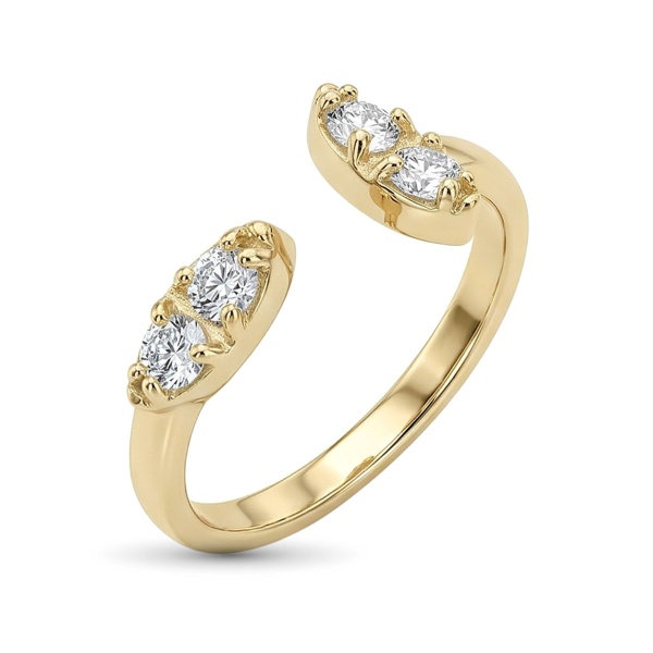 Кольцо из желтого золота с бриллиантами