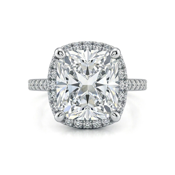 Кольцо из белого золота с бриллиантами