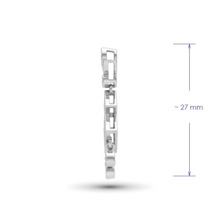Подвеска из родированного золота с бриллиантами
