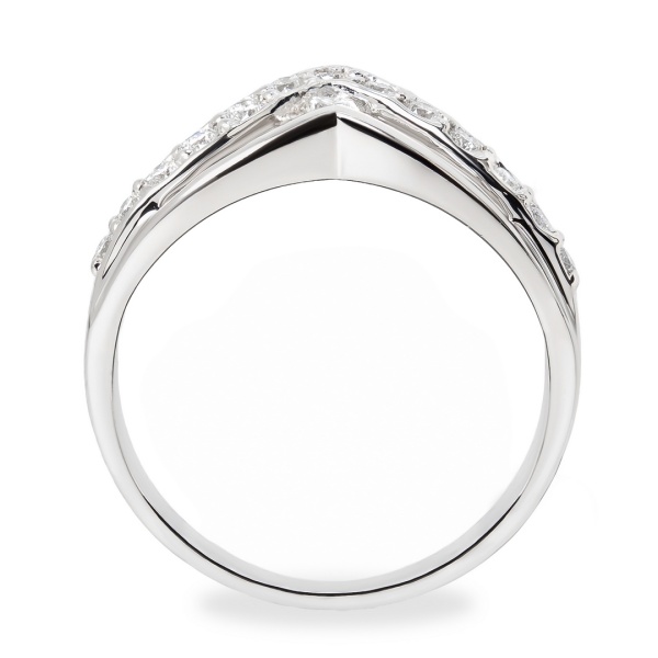 Кольцо из белого золота с бриллиантами