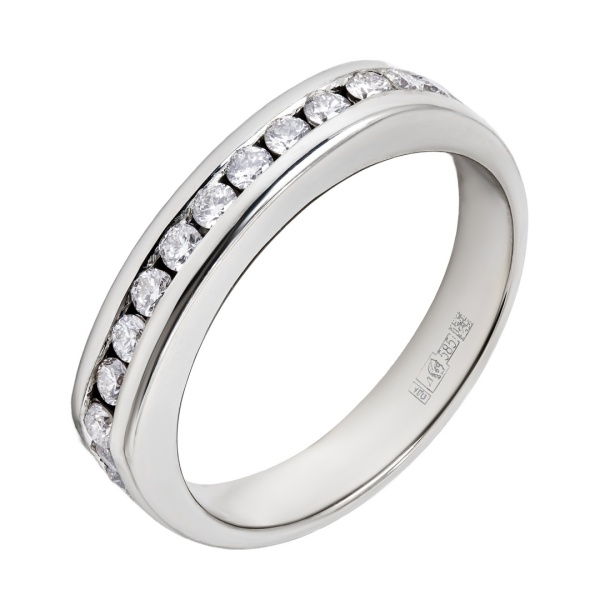 Кольцо из белого золота с бриллиантами