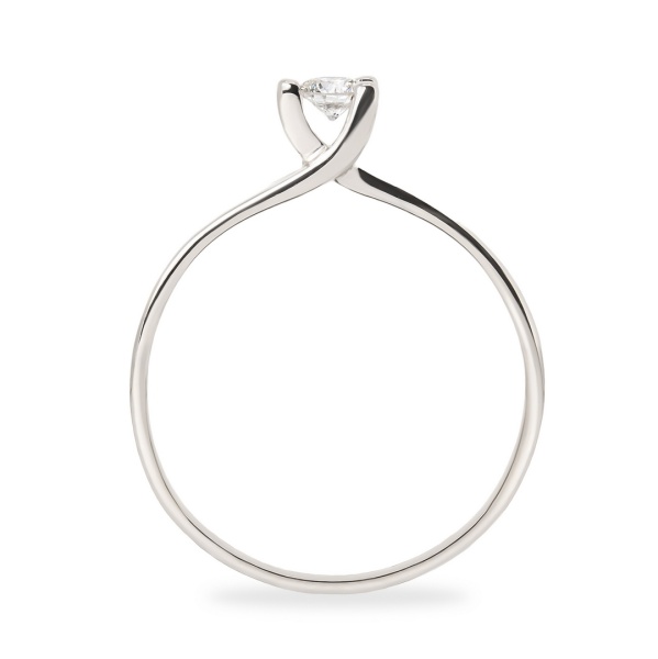 Кольцо из белого золота с бриллиантами