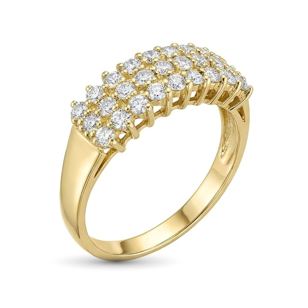 Кольцо из желтого золота с бриллиантами