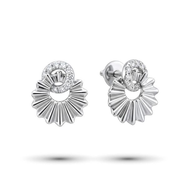 Серьги из платины с бриллиантами