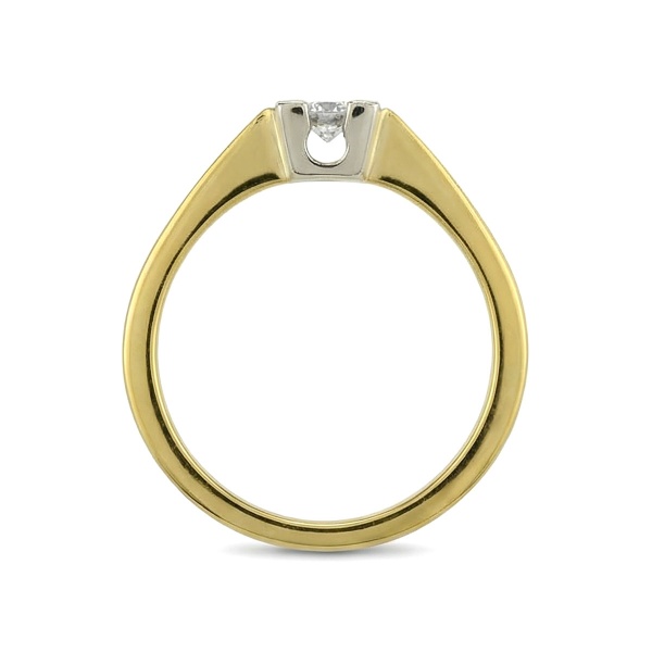 Кольцо из желтого золота с бриллиантом