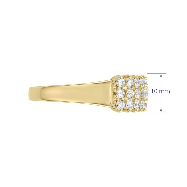 Кольцо из желтого золота с бриллиантами