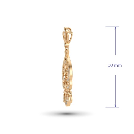 Подвеска из красного золота с бриллиантами