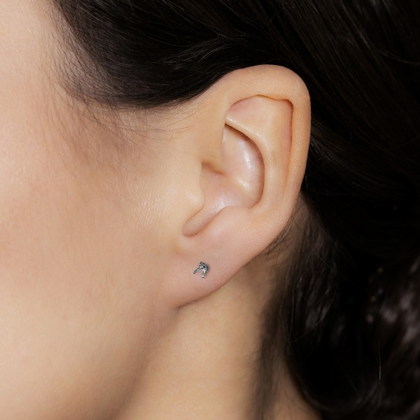 Серьги из белого золота